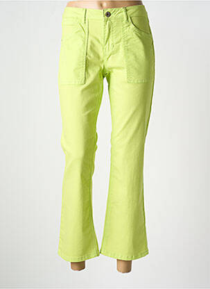 Pantalon 7/8 stretch taille normale vert CREAM femme