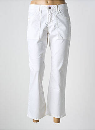 Pantalon 7/8 stretch taille normale blanc CREAM femme