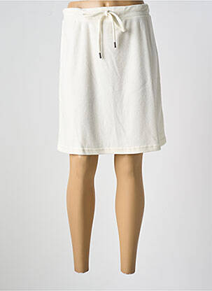 Jupe mi-longue taille normale blanc CREAM femme