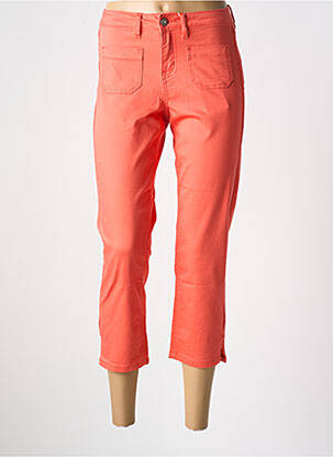Pantacourt stretch taille normale orange CREAM femme