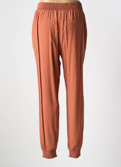 Pantalon droit tissage popeline taille normale marron CREAM femme