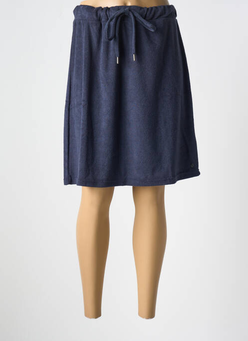 Jupe mi-longue stretch bleu CREAM femme