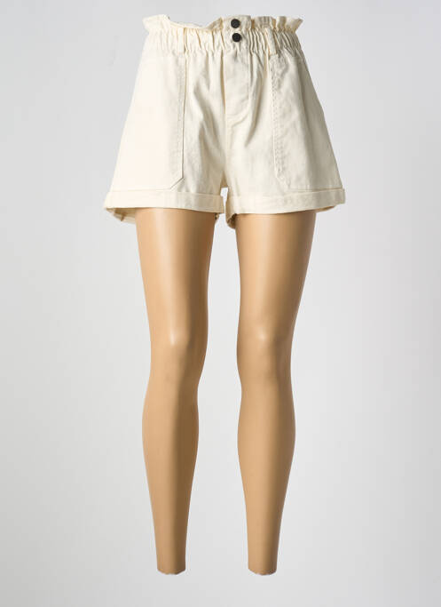 Short tissage denim taille normale beige EMA BLUE'S femme
