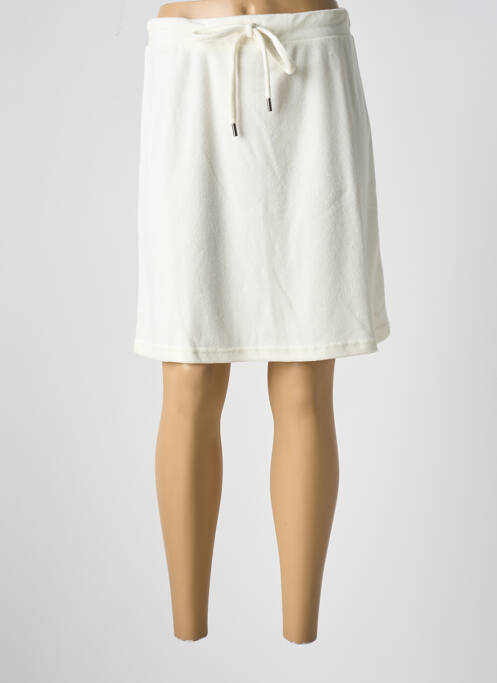 Jupe mi-longue blanc CREAM pour femme