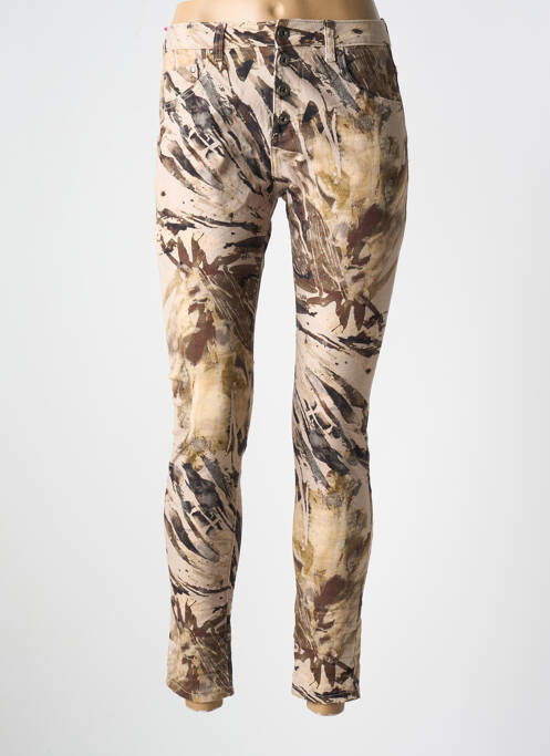 Pantalon 7/8 beige PLACE DU JOUR pour femme