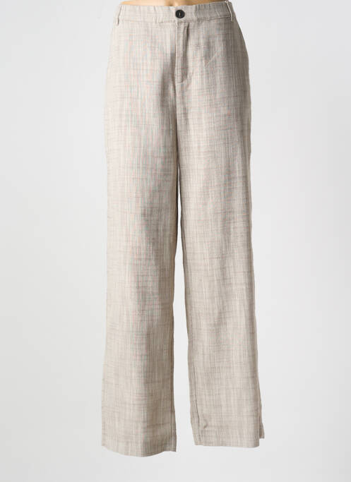 Pantalon large beige CREAM pour femme