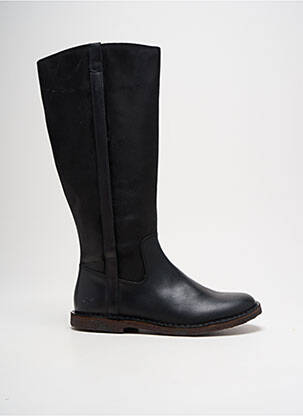 Bottes tissage satiné talon plat jusqu'à 3cm noir KICKERS femme