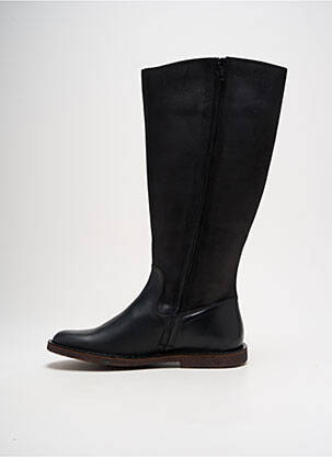 Bottes tissage satiné talon plat jusqu'à 3cm noir KICKERS femme