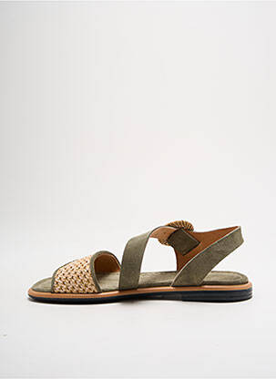 Sandales/nu pieds chiquet talon plat jusqu'à 3cm vert MINKA DESIGN femme