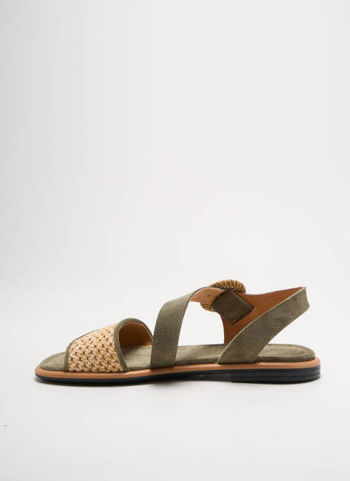 Sandales/nu pieds chiquet talon plat jusqu'à 3cm vert MINKA DESIGN femme