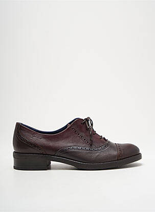 Derbies tissage satiné talon plat jusqu'à 3cm violet DORKING femme