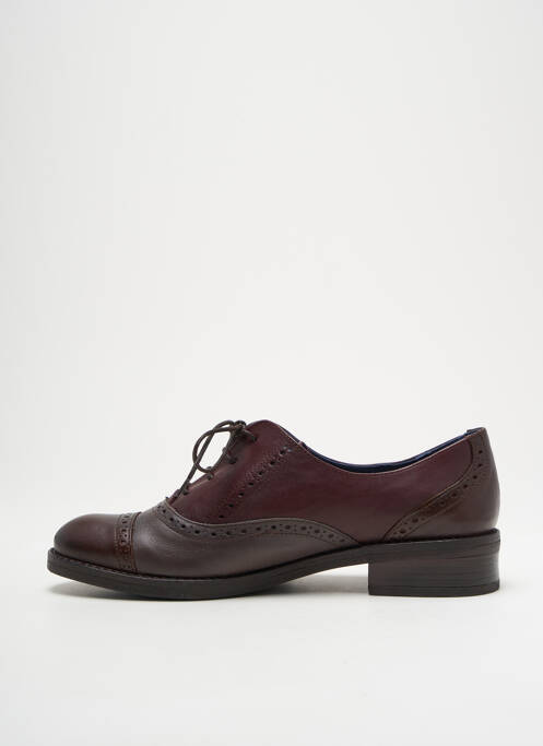 Derbies tissage satiné talon plat jusqu'à 3cm violet DORKING femme