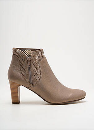 Bottines/boots matière lisse talon de 4 à 6cm beige KARSTON femme