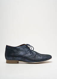 Derbies nubuck talon plat jusqu'à 3cm bleu KARSTON femme