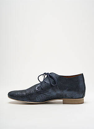 Derbies nubuck talon plat jusqu'à 3cm bleu KARSTON femme