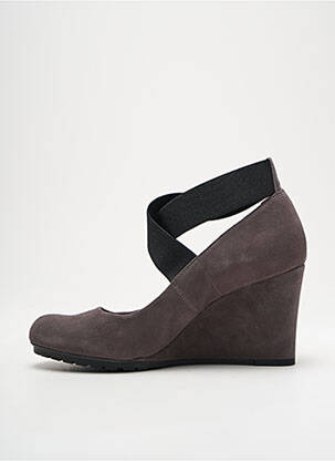 Escarpins nubuck talon de 7 à 9cm gris CLARKS femme
