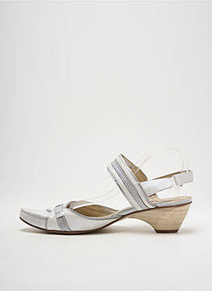 Sandales/nu pieds matière lisse talon de 4 à 6cm blanc J.METAYER femme