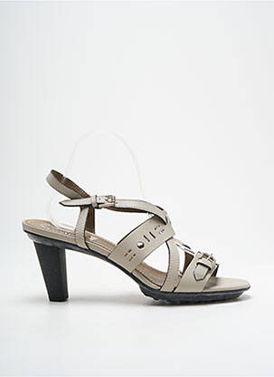 Sandales/nu pieds matière lisse talon de 7 à 9cm gris TRIVER FLIGHT femme