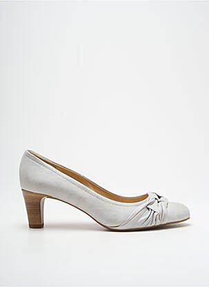 Escarpins tissage satiné talon de 4 à 6cm gris PETER KAISER femme
