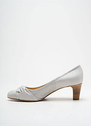 Escarpins tissage satiné talon de 4 à 6cm gris PETER KAISER femme