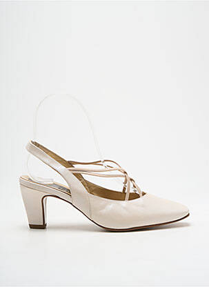 Escarpins tissage satiné talon de 4 à 6cm beige PETER KAISER femme