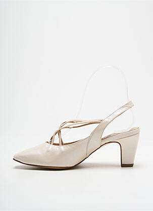 Escarpins tissage satiné talon de 4 à 6cm beige PETER KAISER femme