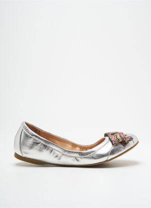 Ballerines matière lisse talon plat jusqu'à 3cm argent PAUL SMITH femme
