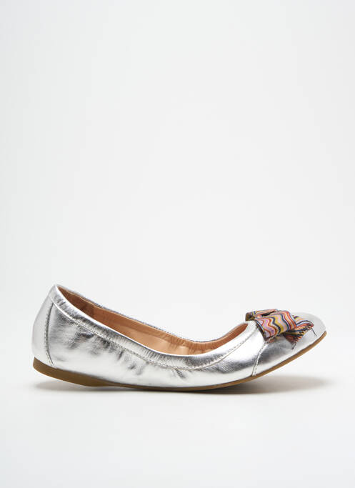 Ballerines matière lisse talon plat jusqu'à 3cm argent PAUL SMITH femme