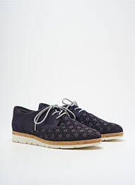 Derbies nubuck talon plat jusqu'à 3cm bleu MARCO TOZZI femme