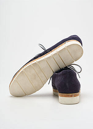 Derbies nubuck talon plat jusqu'à 3cm bleu MARCO TOZZI femme