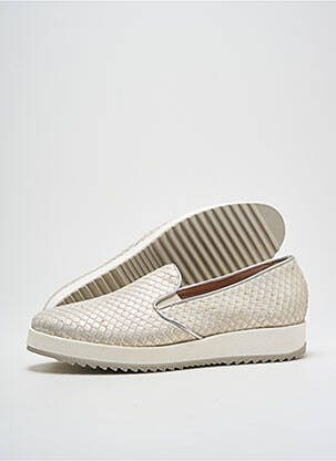 Slip ons tissage satiné talon de 4 à 6cm beige DONNA PIU femme