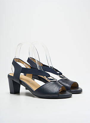 Sandales/nu pieds matière lisse talon de 4 à 6cm bleu ARA femme