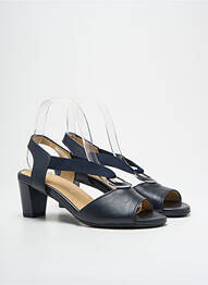 Sandales/nu pieds matière lisse talon de 4 à 6cm bleu ARA femme