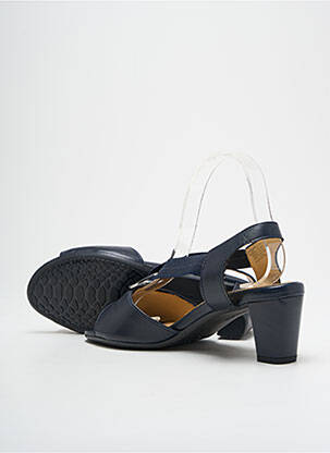 Sandales/nu pieds matière lisse talon de 4 à 6cm bleu ARA femme
