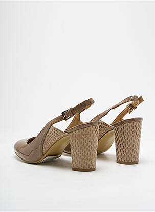 Escarpins fermeture boucle(s) talon de 7 à 9cm marron INITIALE PARIS femme