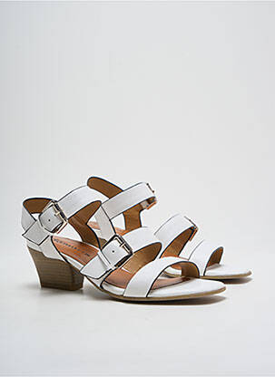 Sandales/nu pieds matière lisse talon de 4 à 6cm blanc TAMARIS femme