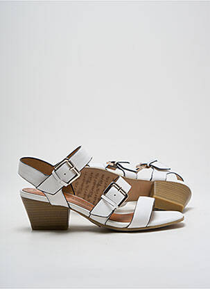 Sandales/nu pieds matière lisse talon de 4 à 6cm blanc TAMARIS femme