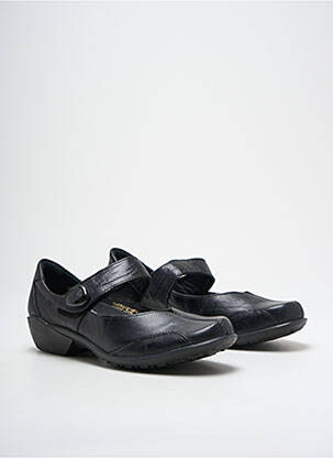 Ballerines fermeture scratch talon plat jusqu'à 3cm noir ROMIKA femme
