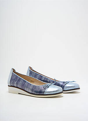 Ballerines matière lisse talon plat jusqu'à 3cm bleu SWEDI femme