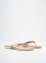 Tongs strass talon plat jusqu'à 3cm rose MARCO TOZZI femme