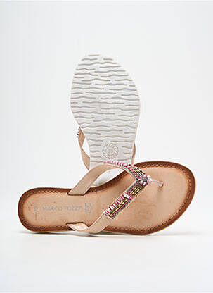 Tongs strass talon plat jusqu'à 3cm rose MARCO TOZZI femme