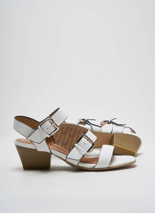 Sandales/nu pieds matière lisse talon de 4 à 6cm blanc TAMARIS femme