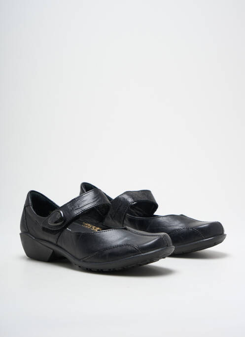 Ballerines fermeture scratch talon plat jusqu'à 3cm noir ROMIKA femme