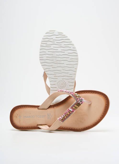 Tongs strass talon plat jusqu'à 3cm rose MARCO TOZZI femme