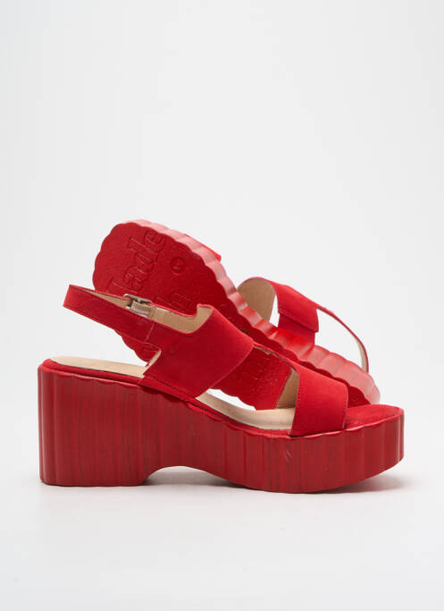 Sandales/Nu pieds rouge WONDERS pour femme