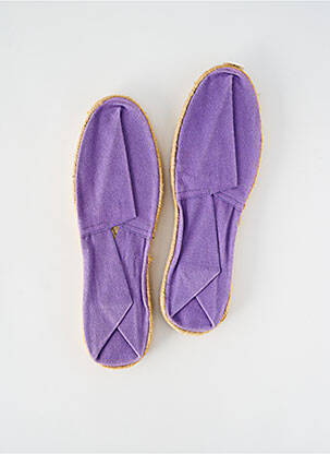 Espadrilles bout rond talon plat jusqu'à 3cm violet ARTISANAT FRANCAIS femme