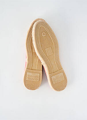 Espadrilles bout rond talon plat jusqu'à 3cm rose ARTISANAT FRANCAIS femme