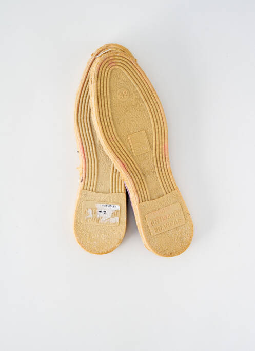 Espadrilles bout rond talon plat jusqu'à 3cm violet ARTISANAT FRANCAIS femme