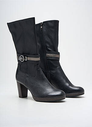 Bottines/boots matière lisse talon de 7 à 9cm noir MADISON femme