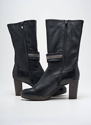 Bottines/boots matière lisse talon de 7 à 9cm noir MADISON femme